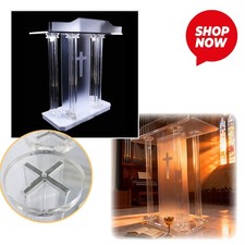 Sacramental Acrylic Pedestal Podium Lectern Eco-friendly Church Weddings Events