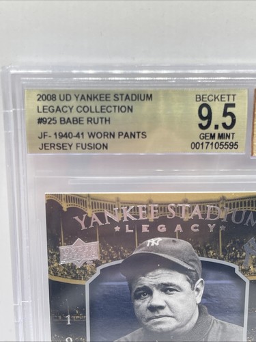 Pantalones deportivos UD Yankee Legacy Babe Ruth 2008 1940-41 usados Fusion Beckett 9,5 - Imagen 3 de 7