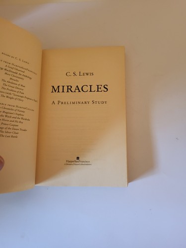 Miracles by Lewis, C. S. Paperback Christian Apo;ogetics Book - Picture 3 of 5