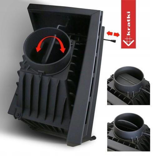 Kamineinsatz Gusseisen KRATKI SIMPLE links 8 kW Ø 200 – Eckkamin, BImSchV 2 - Bild 4 von 9