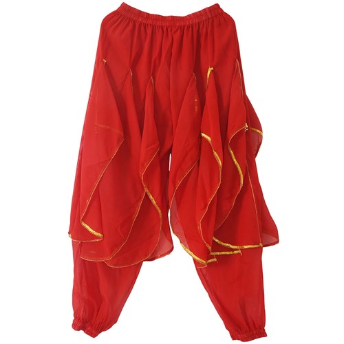 Disfraz de Danza del Vientre Pimientos Top Sujetador con Harén Ondulado Dorado Pantalones Falda Conjunto8080 - Imagen 7 de 9