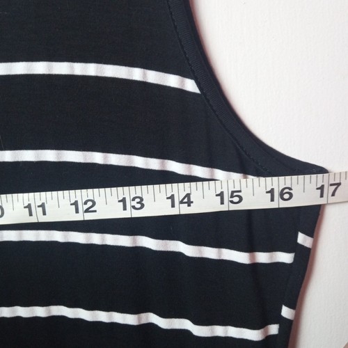 Robe de soirée longue été rayée noire et blanche poches moyennes - Photo 7/10