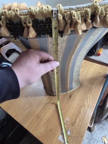 Vintage Lampenschirm Gold Blau (SHOP) - Bild 7 von 8