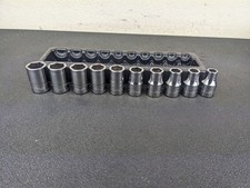 #bm400 Snap-on 310TWMYA 1/2" Drive 6-Point Metric Shallow Socket Set 10-19mm