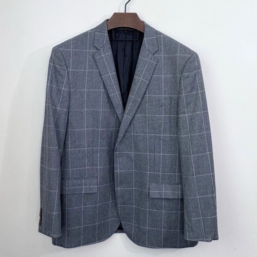J. Blazer de lana italiana Crosby Crew para hombre 46R gris ventana $249 usado en excelente estado - Imagen 2 de 13