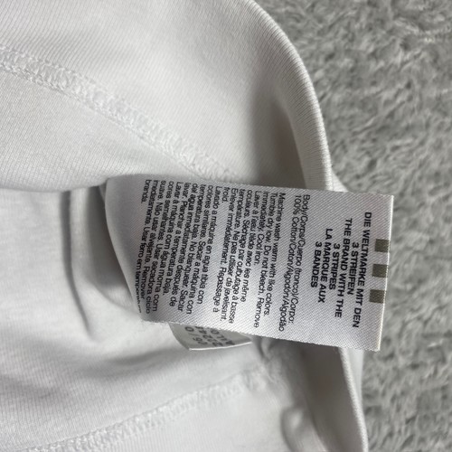Y2K Adidas Raglan Baseball Tee Women's XL White Blue 3/4 Sleeve Athletic Casual - Picture 4 of 8