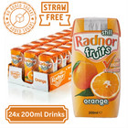 Radnor Fruits Still Orange Drink Fruit Juice & Spring Water - 24x 200ml Pack