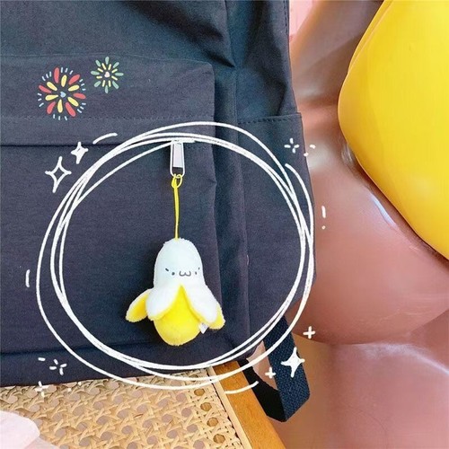 New 1Pc Banana Soft Stuffed Plush Toy Keychain Keyring Phone Pendant Gift Cute - Picture 7 of 9