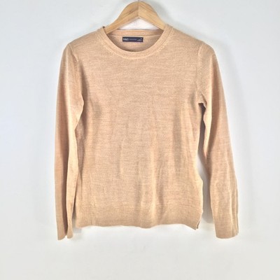 Marks and spencer womens knit sweater jumper size 10 camel brown 119169