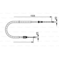 Bosch Handbremsseil Bremsseil Hinten Links Passend FüR Renault Megane Scenic