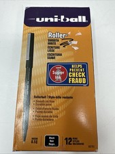 NEW uni-ball 60151 Roller Pens, Micro Point 0.5mm, Black, Package of 12