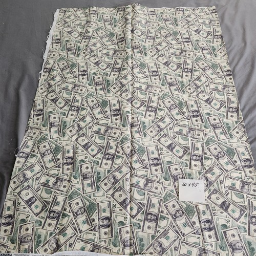Money Printed on Fabric $100 Bills Cotton Plus $100 Bills  Coins and Play Bills