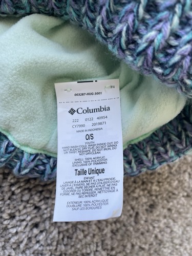 COLUMBIA in-Bounds Girls Or Boys Child Youth Pom Beanie Hat One Size O/S - Picture 2 of 3
