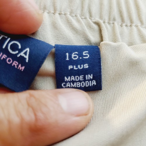 Nautica Skort Girls 16.5 Plus  Beige Khaki Scooter School Uniform Pleated Front - Picture 7 of 10