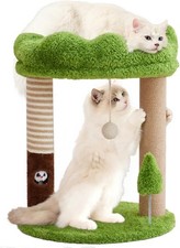 WOOCET Small Cat Tree with Perch Cat Bed and Removable Cover 23 inch