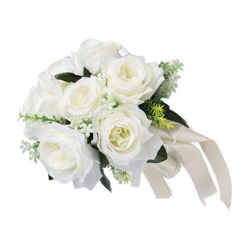 Blumenstrauß Künstlich für Hochzeit - Brautstrauß Seidenblumen künstlicher Ro... - Bild 8 von 9