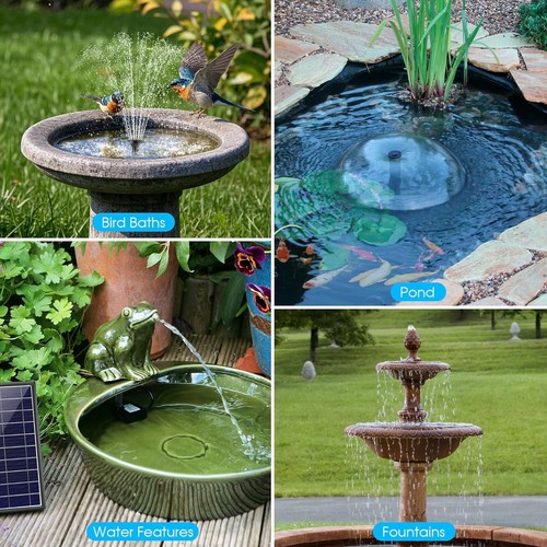 Solar Brunnenpumpen Solar Teichpumpe mit Akku, 3600 mAh Batterie Solar Spring... - Bild 8 von 9