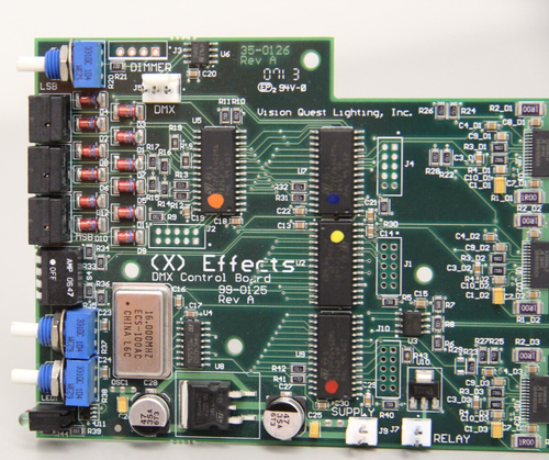 Vision Quest Lighting (X) Effects DMX Control Board 99-0125 Rev A 35-0126 - Picture 3 of 8