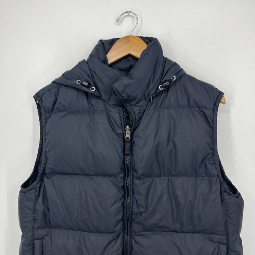 Gap Puffer Vest Men's Size S Black Down Fill Sleeveless Reversible Vtg Y2K - Picture 2 of 8