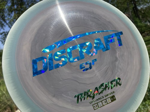 Discraft ESP Thrasher-Swirly Gray w Green Halo & Shatterberry Foil - Picture 6 of 8