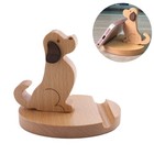 Cute Dog Desk Holder All Purpose Wooden Phone Organizer Gift for Friends Family
