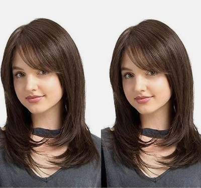 Toupee Ash Blonde Hair Topper Long Wig Highlighted Root Smudge Sheitel Women Wig