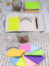  8 Pads Lined Sticky Notes 4x6 in Post, 8 Colors Self Sticky Notes Pad Its, ...