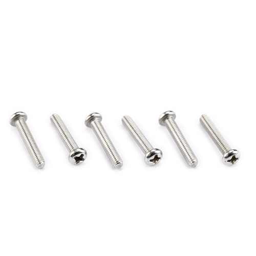 Musiclily Pro 6Pcs M3x16mm Stainless Steel Saddle Screws For Guitar Bass Bridge - Picture 3 of 5
