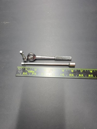 Huskey Ratchet USA 1/4 Drive Fine Tooth + 2 Extensions Vintage Tools - Bild 9 von 9