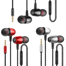 Earbuds In-Ear Sound Isolating Wired Headphones Headset with Mic & Volume 3.5mm