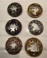 Lot 6 Yankee Candle Illuma-Lid Jar Candle Accessories Assorted Toppers