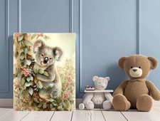 16x20 Cute Koala Bear Nursery Canvas Print Wall Art