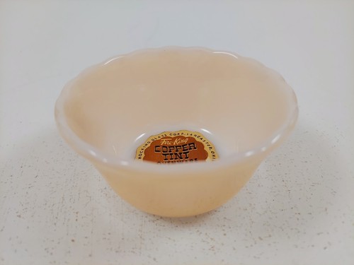 4 Anchor Hocking Fire King Oven Ware Copper Tint Lustre Custard Dish Bowls NEW - Picture 7 of 10