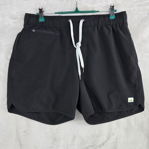Vuori Men's Medium Black Athletic Training Running Shorts Polyester Blend