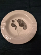 Vintage Ashtray/Coin Dish Ceramic English Pointer Motif