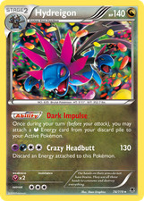 Hydreigon (74/119) XY: Phantom Forces​ - Moderately Played Holofoil Pokemon TCG