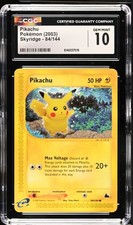 PIKACHU 84 SKYRIDGE POKEMON CGC 10 NON HOLO [YUKA MORII POP 40s!] PSA $3.2k on eBay