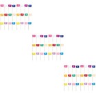  72 PCs Tag der toten Kuchen -Flagge -Topper Kuchen Picks Party Decoration