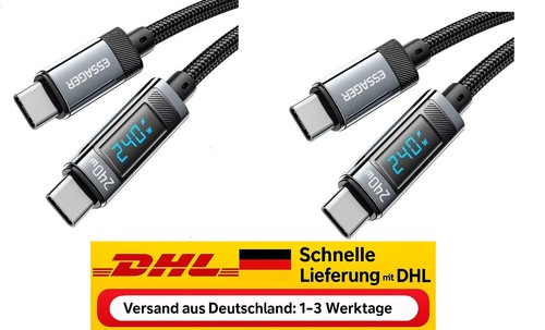 Essager 240W USB-C auf USB-C Kabel PD 3.1 Schnellladung für MacBook & Samsung - Bild 15 von 15