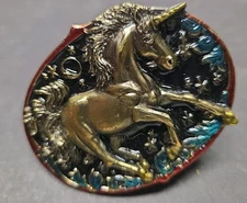 Unicorn Belt Buckle by The Great American Buckle Company 1981 Vintage 511