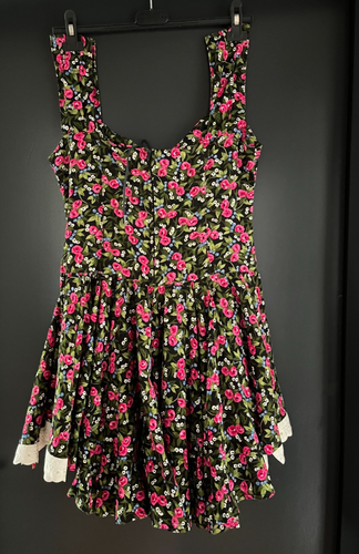 Damen Trachten Dirndl ärmellos mehrfarbig geblümt ca. Gr. 40 - Picture 2 of 3