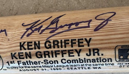 KEN GRIFFEY JR. & SR. - signed handsigniert Schläger - 1st Father Son Combo #D 51/500 - Bild 2 von 6