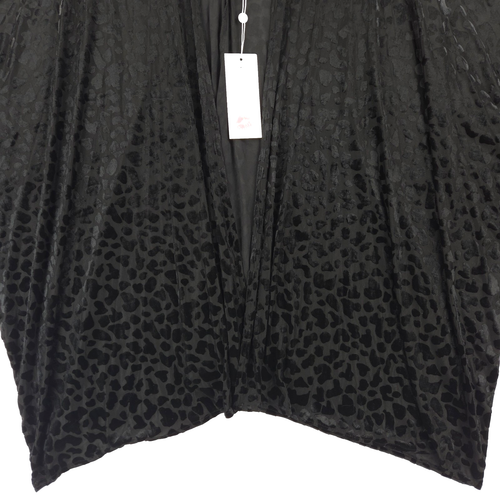 Buddy Love Kimono Top Shirt Damen S/M schwarz Burnout Boho abstrakt asymmetrisch - Bild 8 von 22