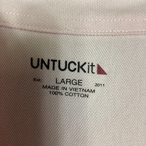 UNTUCKit Mens Pink Long Sleeve Button Down Shirt Large Cotton Casual Dress - Picture 3 of 9