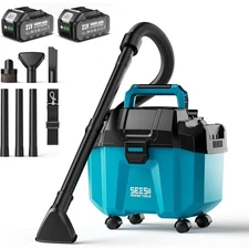 Seesii 21V Cordless Wet And Dry Shop Vacuum 3 In 1 Design 2.6 Gallon Shop Vac