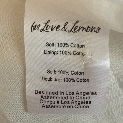 Vestido sin Mangas For Love & Lemons Leanne Blanco Floral Bordado Talla Pequeña - Imagen 8 de 12