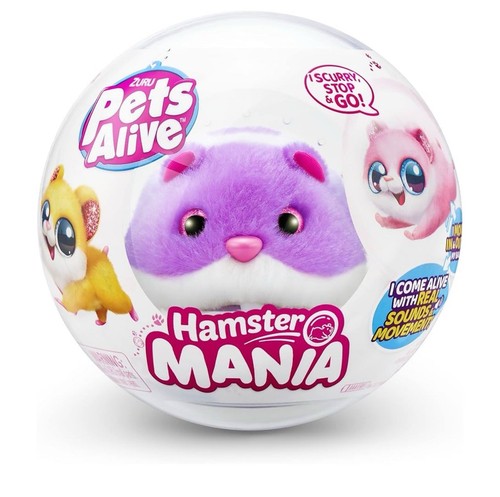 Zuru Pets Alive Hamster Mania (Purple Figure) and Ball Real Sounds - Picture 3 of 4