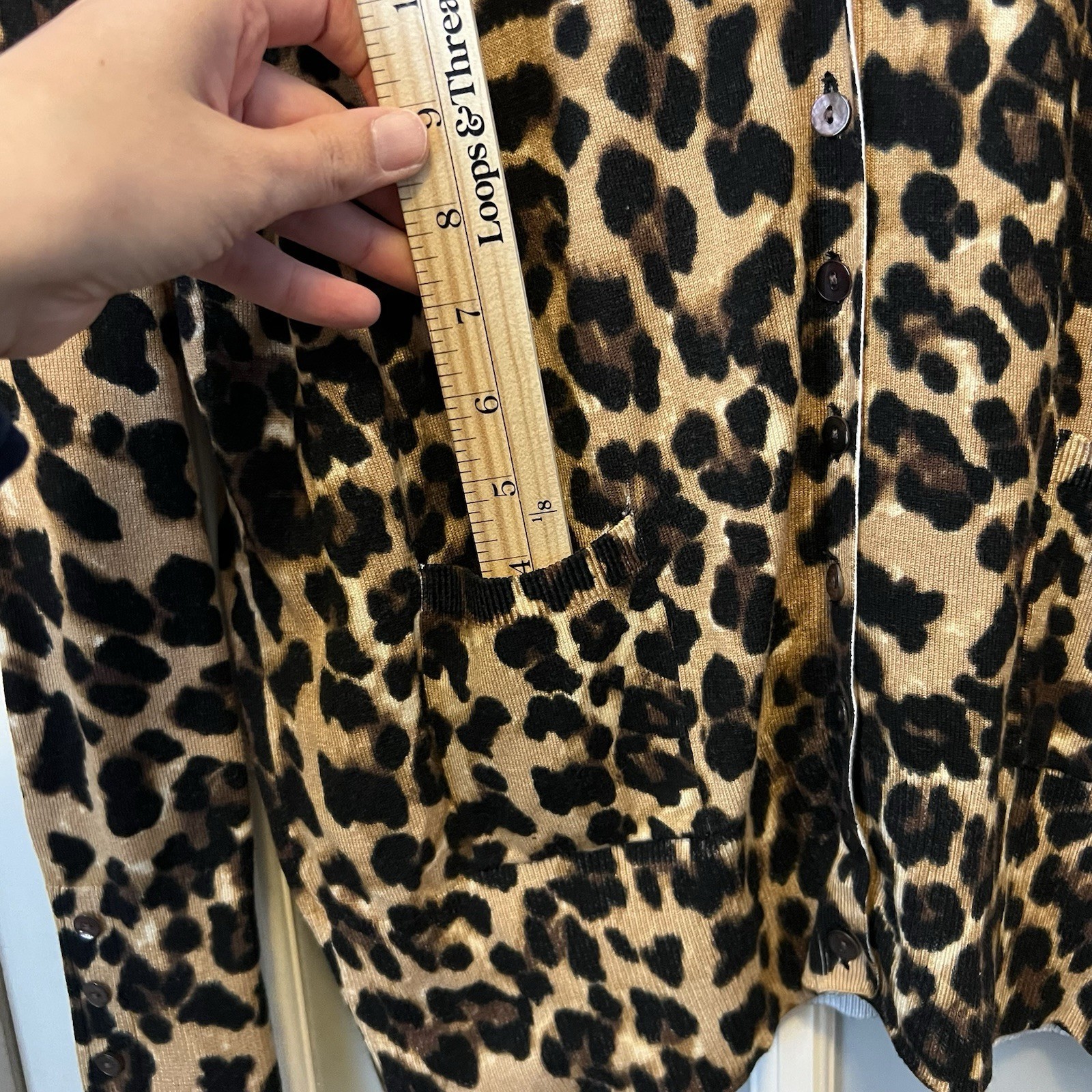 Women's Large Grace Elements  Leopard Print Cardi… - image 5