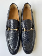 GUCCI Mens Genuine Alligator Jordaan Horsebit Loafers Size 15 G, US 15.5 $4900**