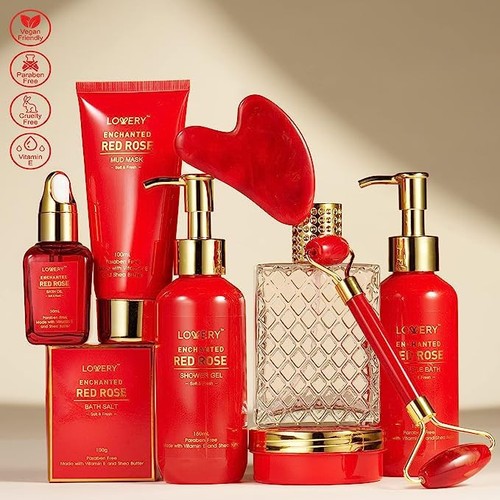 Birthday Gifts, Spa Gifts for Women, Bath and Body Gift Set, Red Rose Gift Ba... - Picture 4 of 9
